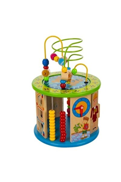 KRUZZEL Crazy Days Cub educativ din lemn Kruzzel, 11 activități, Montessori, ...