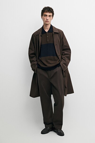 Massimo Dutti Pamuk karışımlı straight fit pantolon