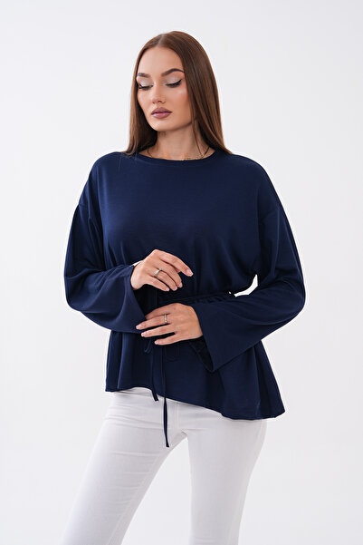 Mega Life Asymmetric Oysho Tunic with Embroidered Sleeves