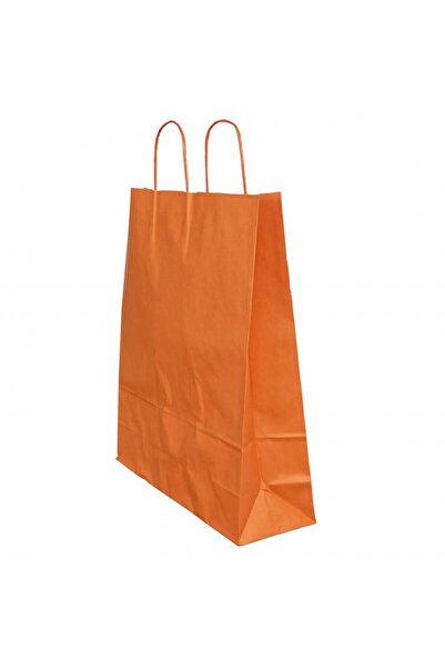 MC Micostore Paper bag with twisted handle 18 x 8 x 22 cm orange/white papiroti