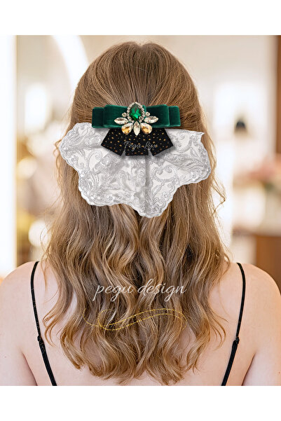 pegu baby collection Pegu Royale Lux Κλιπ μαλλιών με σχέδιο κόκαλου, για σχολ...