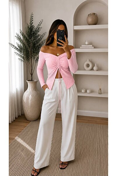Moda Banuş Crop cu șnur, Bluză