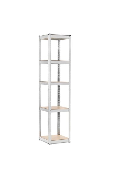 SERSIMO Raft metalic de depozitare cu 5 rafturi din MDF, 40x40x180 cm, capaci...