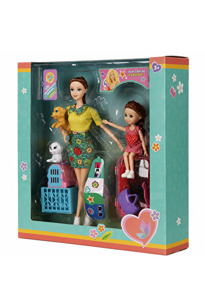 NW NessiWorld S00003046 Doll and Mother on a Trip 30cm