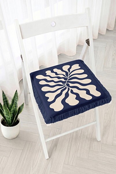 Realhomes Modern Abstract Spiral Wave Pattern Fringed Zippered Chair Cushion ...