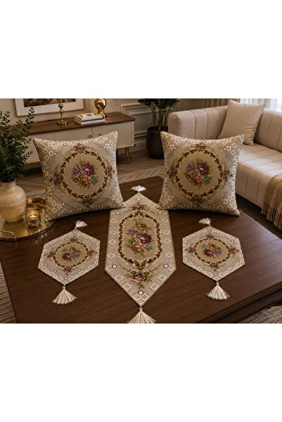 Yeshome Collection Σετ Ταπετσαρίας Δαπέδου Monarch 5 τεμαχίων: 1 τεμάχιο διαδ...