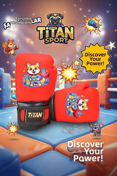 Titan Sport Children's Boxing Gloves Neon Orange Superman Cat Model