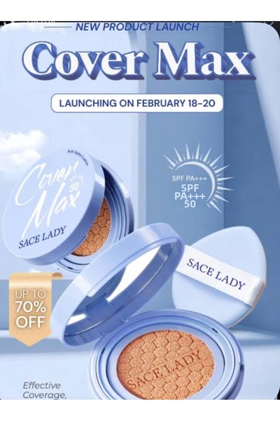 Sace Lady Cover Max Pudra Soft Matte Cushion Spf 50 Pa+++ Powder for Oily Skin