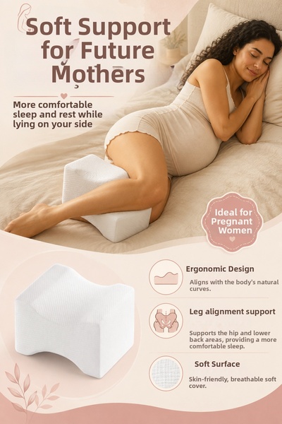 EpiRelax Orthopedic Knee Pillow for Pregnant Women, Side Sleeping Leg Support...