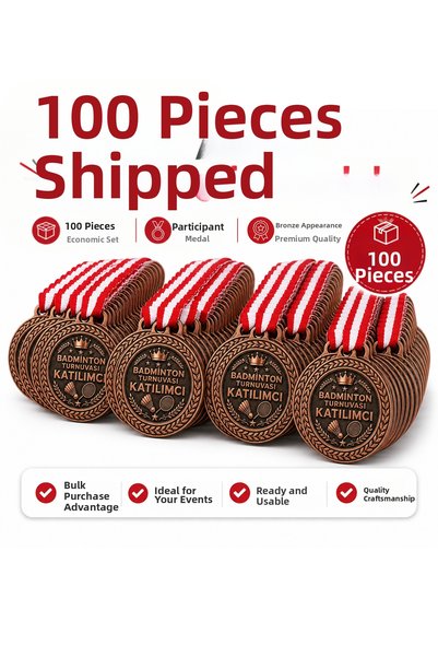HiperAD Reklam Badminton Tournament Participant Medal Metal |   Award Medal P...