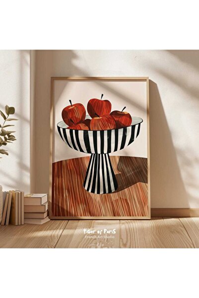 woodhomeworks طاولة صالون من قطعة واحدة باللون الأحمر على شكل تفاحة vrynt