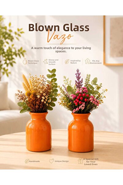 Gead Blown Glass Decorative Vase