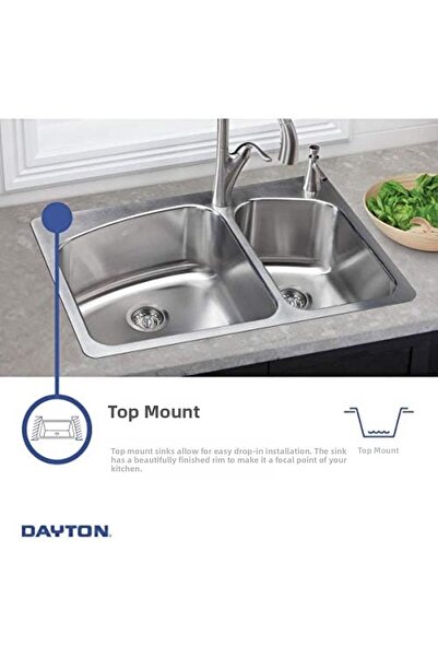 Yıldızan Nzr Beautestore Dsep1515C Dayton Single Bowl Drop-In Stainless Steel...