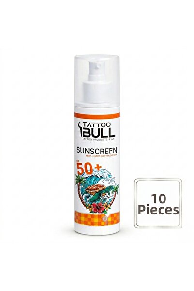 TattooBull Sunscreen 100 ml Tattoo and Skin Protective Spf Cream |   10 Pieces