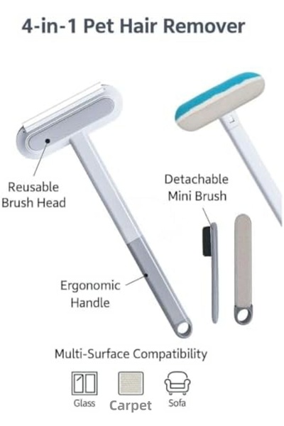 Yıldızan Nzr Beautestore Cat and Dog Hair Cleaning 4-in-1 Magic Brush Set Mul...