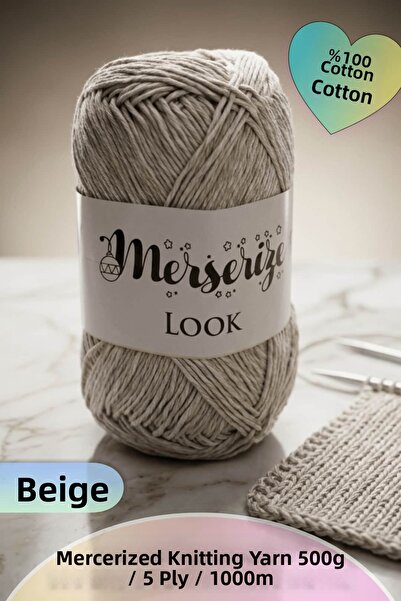 Dantelux Mercerized Knitting Yarn (5 Skeins / 500 Grams / 1000 Meters) 100% C...