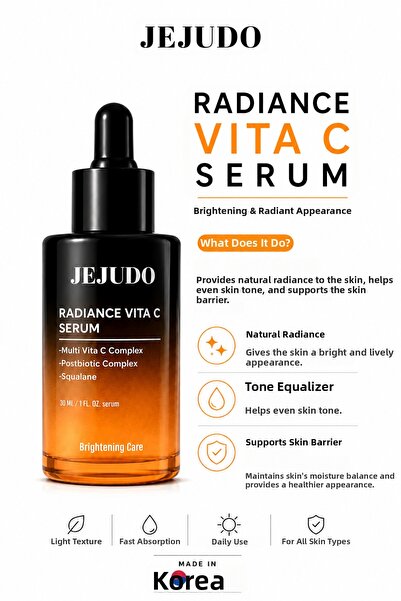 JEJUDO Radiance Vita C Serum 10% Multi Vita C Complex Anti-Blemish Brightenin...