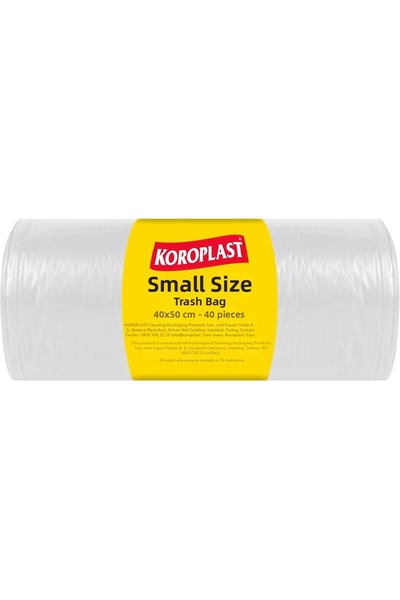 Yıldızan Veraconcept Sell Small Size Garbage Bag 40X50 cm 40 Pieces, Leak-Pro...