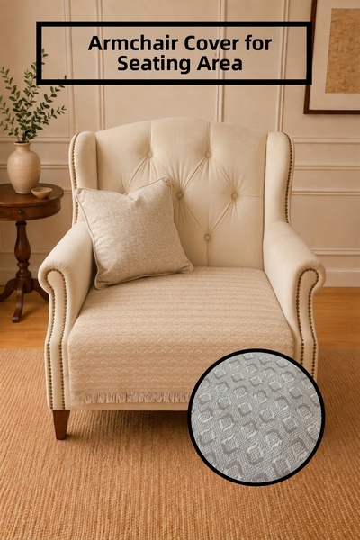 Gizo Home Hsn |   Cotton Single Armchair Cover for Seating |   Non-Slip Armch...