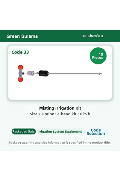 HEKİMOĞLU Misting Fogging Set 2-Head Set: 6 Lt/H 10 Pieces Package Code 33