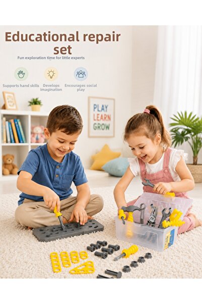 Guria Store Repair Kit with Bag, Toy Tool Bag