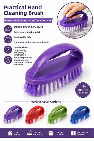 kumkumticaret Carpet Washing Brush Hard-Bristled Cleaning Brush Ergonomic Han...