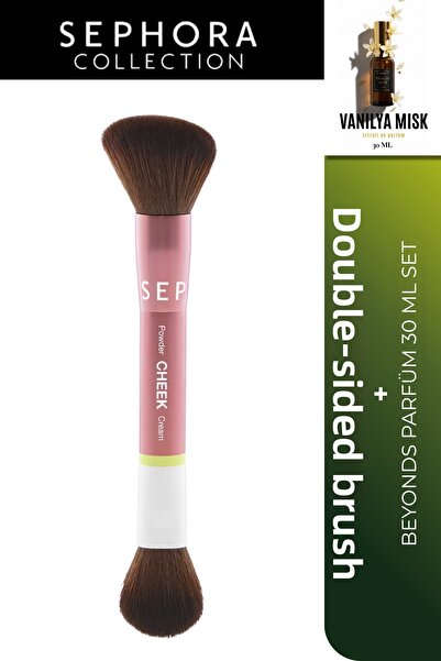 SEPHORA COLLECTION Cream Liquid Powder Makeup Brush Double Sided Contour Blus...