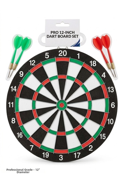 nkspor Nk Sports Professional Dartboard Set - Double-Sided Dartboard (12 Inch...