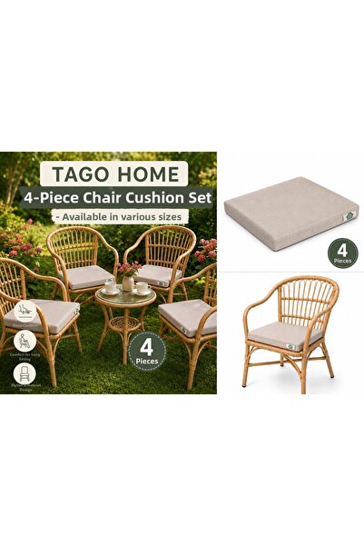 Tago Home Σετ 4 μαξιλαριών καρέκλας Visco (40*40 εκ.)