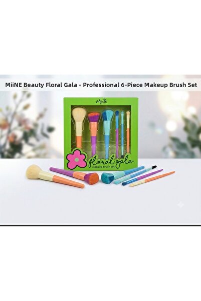 MIINE Floral Gala 6-Piece Makeup Brush Set