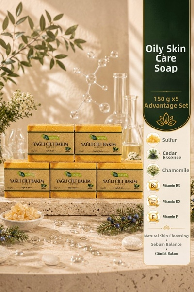 Bionatura Bio Natura Oily Skin Care Soap 150 Gr X5 Advantageous Set – Daily S...