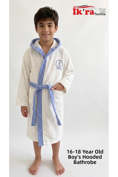 şenkahveci tekstil Single Waiter's Children's Bathrobe