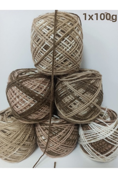 İPEK YÜN İPLİK DÜNYASI Wool Acrylic Color Transitioning Batik Knitting Yarn 1...