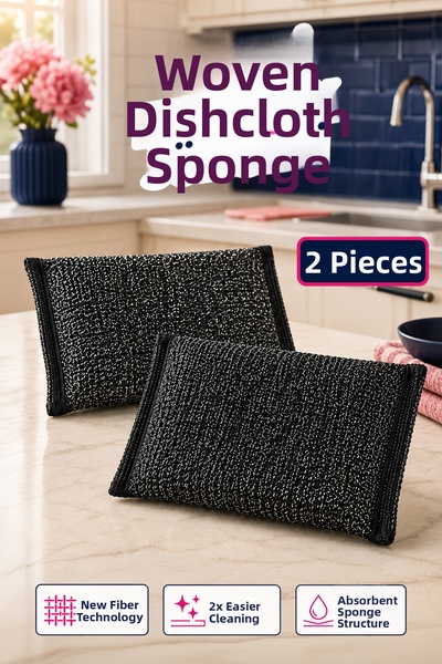 Meleni Home 2-Piece Wire Dish Sponge Set - Multi-Purpose Stainless Fiber Kitc...