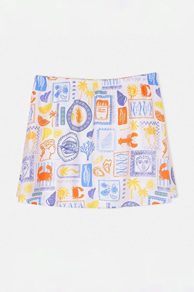 Trendyol Curve Îmbrăcăminte de plajă, multicoloră, cu pantaloni scurți la int...
