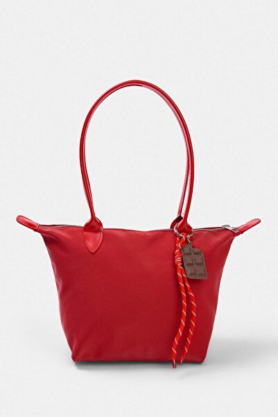 TRENDYOL SHOES Red Charm Detailed Women's Medium Shoulder Bag Takss26Oc00091