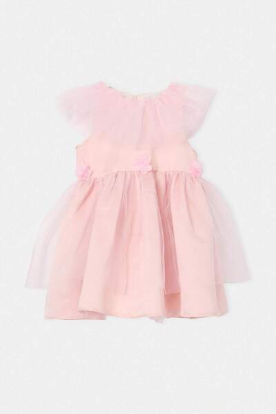 TRENDYOLKIDS Rochie maxi roz cu țesătură simplă TKDSS26EL00057