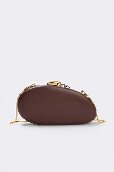TRENDYOL SHOES Brown Women's Portfolio Clutch Bag