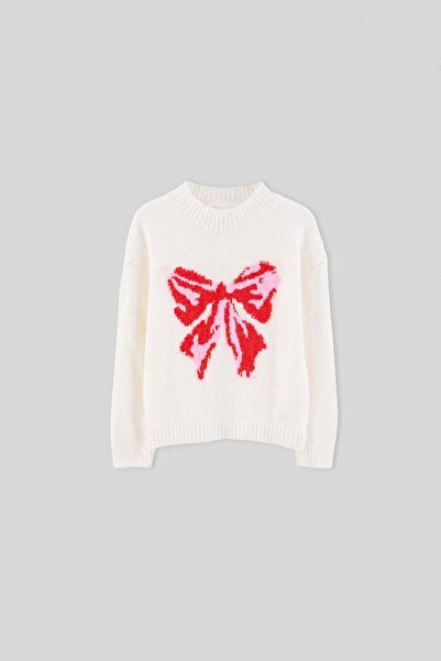 TRENDYOLKIDS Ecru Mädchenpullover TKDAW27KZ00004