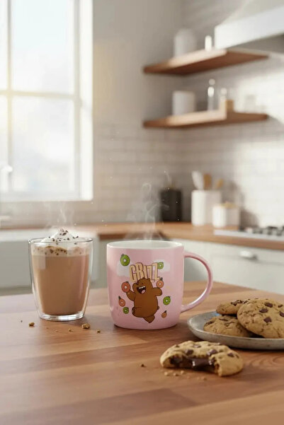 Miniso مجموعة أكواب سلسلة الحلوى المرخصة من We Bare Bears مع ملعقة