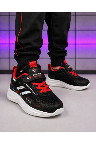 homiro Pantofi sport casual pentru copii - Negru Alb