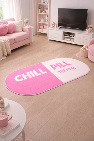 Rugs Modern Halı SDT Retro Damalı ve Dalgalı Pembe - Krem Dokuma Taban Dekora...