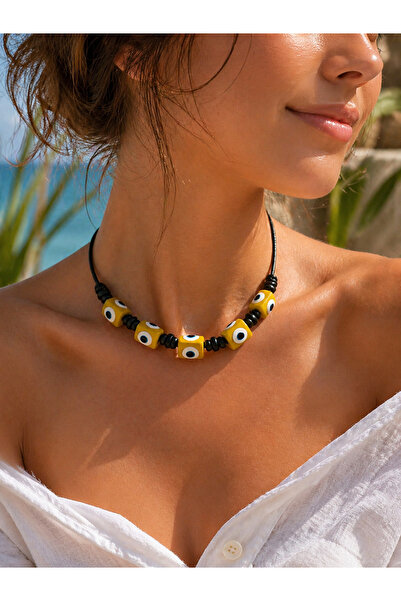Kutcha Accessories Bodrum Cam Boncuk Kolye,nazar Boncuğu Kolye