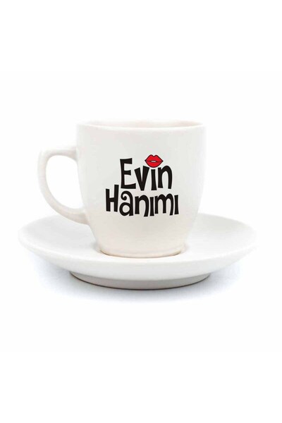 PALTO TASARIM Housewife Cream Ceramic Turkish Coffee Cup - Gift