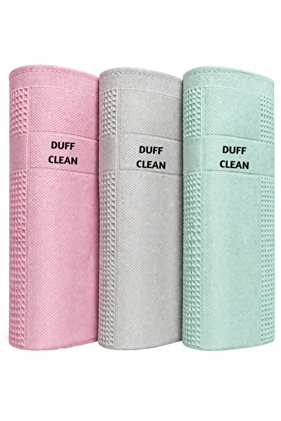 DUFF CLEAN 3'lü Mikrofiber Temizlik Bezi, Cam, Araba, Mutfak, Fiber Temizleme...