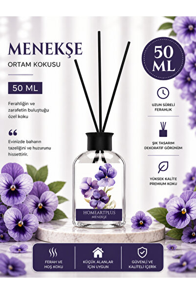 homeartplus Menekşe Oda kokusu bambu esansiyel uçucu yağ 50 ml