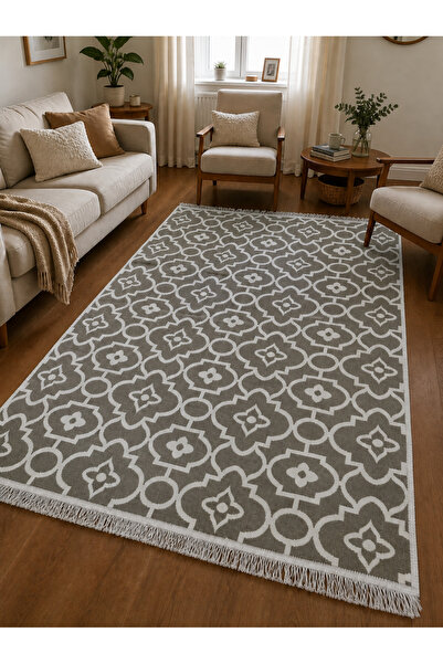 VEZİROĞLU KİLİM Pamuklu Dokuma Çift Taraflı 1. Kalite Modern Kilim Yıkanabili...