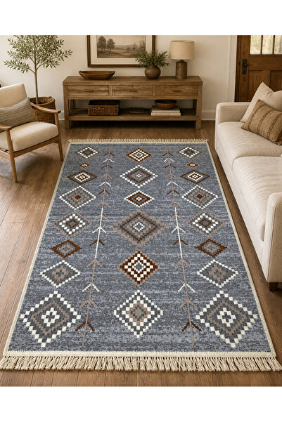 VEZİROĞLU KİLİM Pamuklu Dokuma Çift Taraflı Kilim 1. Kalite Yıkanabilir