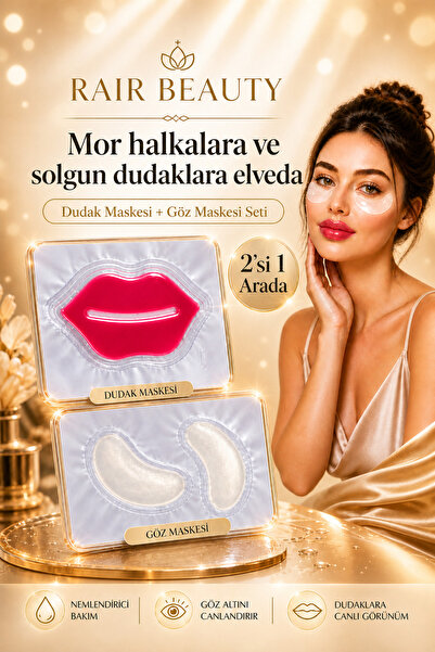 RAİR BEAUTY Onarıcı, Canlandırıcı Göz Altı Maskesi ve Dudak Maskesi Seti