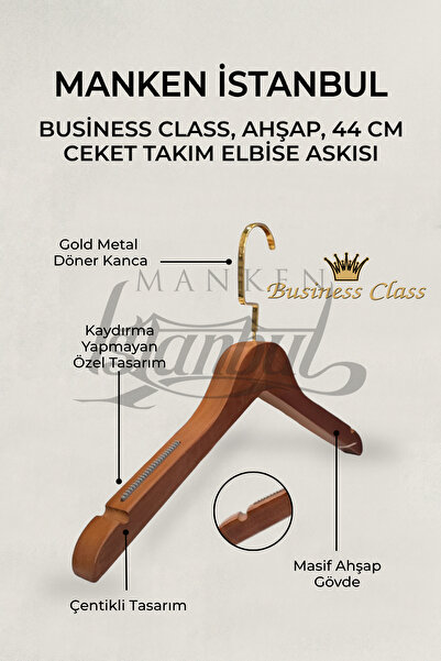 Manken İstanbul Clasa Business 5 bucăți 44 cm cârlig italian auriu din lemn m...